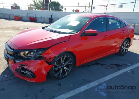 2019 Honda Civic Sport z USA, uszkodzony, nr VIN 2HGFC2F81KH525692